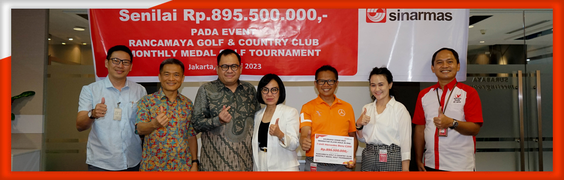 Asuransi Sinar Mas Membayar Klaim Hole in One Event Rancamaya Golf Tournament Senilai Rp 995.000.000,-