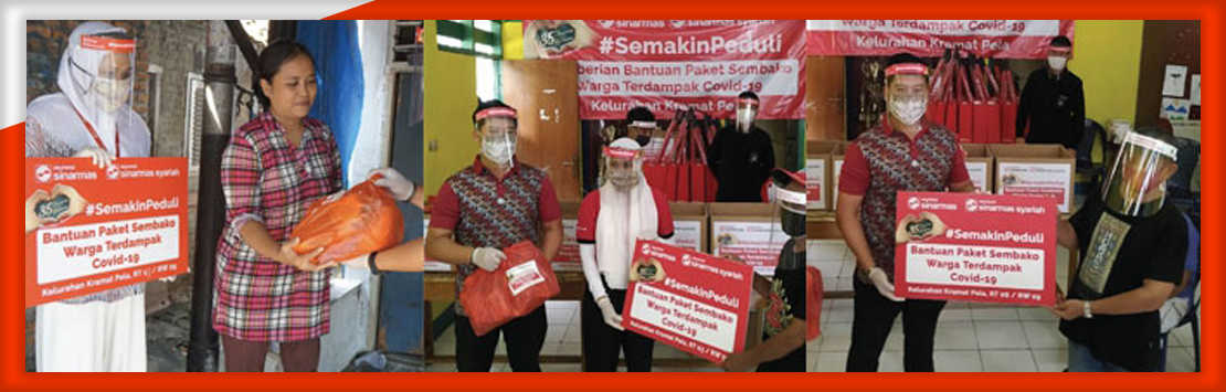 Asuransi Sinar Mas Berikan Bantuan Sosial Untuk Warga di Kelurahan Kramat Pela yang terdampak Covid-19
