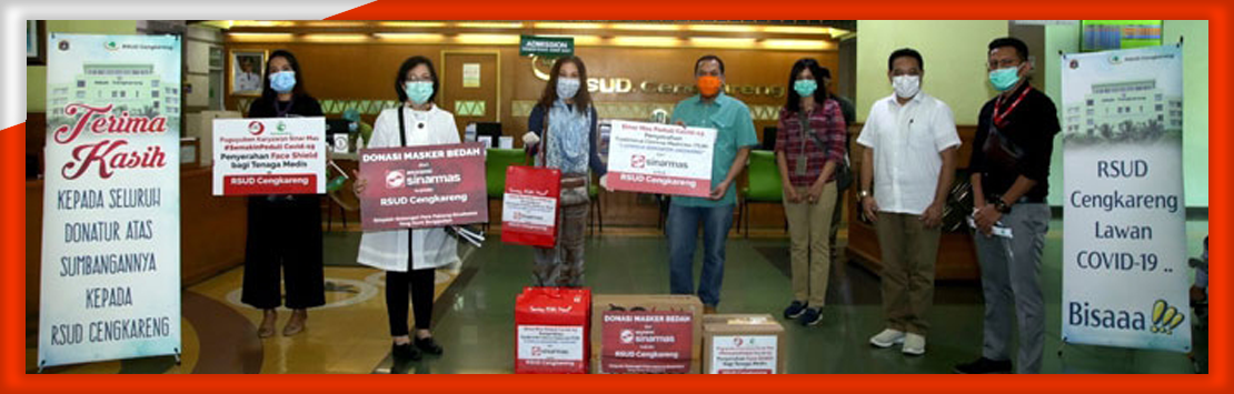Paguyuban Karyawan Sinar Mas Berikan Bantuan Face Shield Bagi RSUD Cengkareng