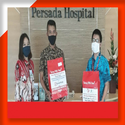 Paguyuban Karyawan Sinar Mas Menyerahkan Bantuan Face Shield Kepada Persada Hospital Malang