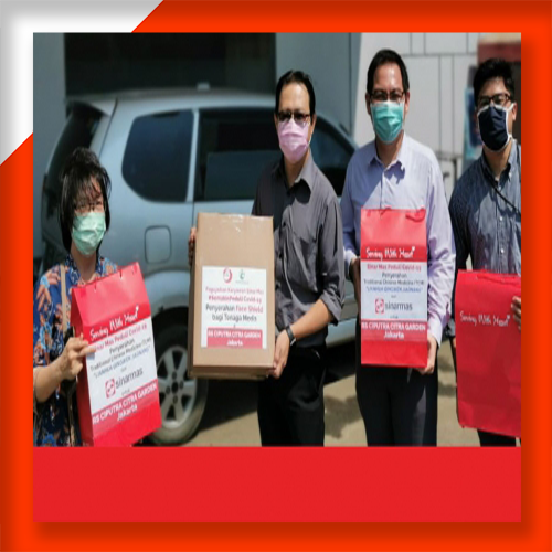 Paguyuban Karyawan Sinar Mas Menyerahkan Bantuan Face Shield Kepada RS Ciputra Citra Garden City dan RS Ciputra Banjarmasin
